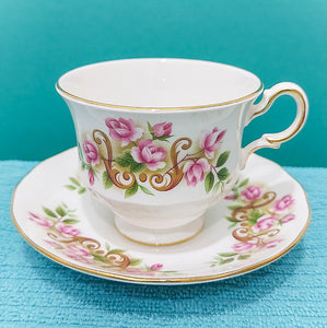 Vintage Teacup - Queen Anne Rose Filigree
