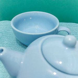 Turquoise Single Teapot and Cup Set